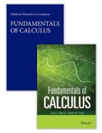 微積分の基礎（テキスト＋解法マニュアル）<br>Fundamentals of Calculus Set （PCK HAR/PA）