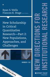 New Scholarship in Critical Quantitative Research : New Populations, Approaches, and Challenges (New Directions for Institutional Research)