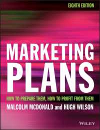 マーケティング・プラン（第８版）<br>Marketing Plans : How to Prepare Them, How to Profit from Them （8TH）