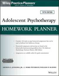 Adolescent Psychotherapy Homework Planner (Wiley Practiceplanners) （5 PAP/PSC）