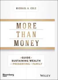 More than Money : A Guide to Sustaining Wealth and Preserving the Family (Bloomberg)