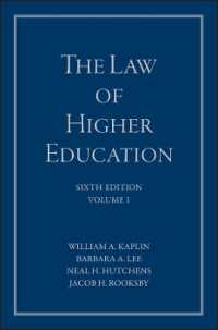 Law of Higher Education Volume 1 a Compr -- Hardback