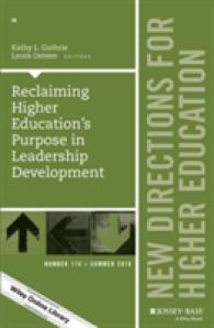 Reclaiming Higher Education's Purpose in Leadership Development (New Directions for Higher Education)