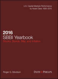 SBBI Yearbook 2016 : Stocks, Bonds, Bills, and Inflation: U.S. Capital Markets Performance by Asset Class 1926-2015