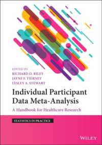個々の参与者データのメタ分析（テキスト）<br>Individual Participant Data Meta-Analysis : A Handbook for Healthcare Research (Statistics in Practice)