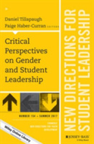 Critical Perspectives on Gender and Student Leadership : New Directions for Student Leadership 〈154〉