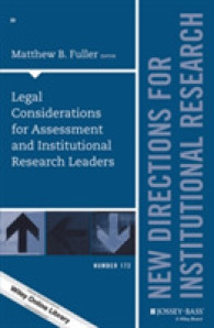 Legal Considerations for Assessment and Institutional Research Leaders (New Direction for Institutional Research)