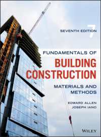 建築施工の基礎（第７版）<br>Fundamentals of Building Construction : Materials and Methods （7TH）