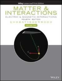 Matter and Interactions, Volume 2 : Electric and Magnetic Interactions （4TH Looseleaf）