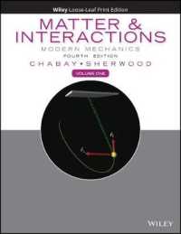 Matter and Interactions, Volume 1 : Modern Mechanics （4TH Looseleaf）