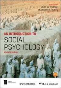 社会心理学入門（第７版）<br>An Introduction to Social Psychology (Bps Textbooks in Psychology) （7TH）