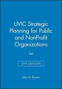 Uvic Strategic Planning for Public and Nonprofit Organizations, 5e Set (English Language Edition)
