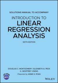 線形回帰入門（第６版・解法編）<br>Introduction to Linear Regression Analysis, 6e Solutions Manual （6TH）