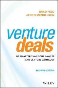Venture Deals : Be Smarter than Your Lawyer and Venture Capitalist （4TH）