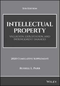 Intellectual Property， Valuation， Exploitation， and Infringement Damages， 2020 Cumulative Supplement (Wiley Nonprofit Authority)