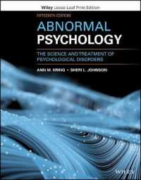 Abnormal Psychology : The Science and Treatment of Psychological Disorders （15TH Looseleaf）