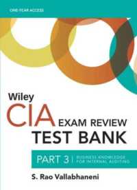 Wiley CIA 2023 Test Bank Part 3: Business Knowledge for Internal Auditing (1-year access)