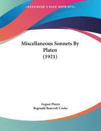 Miscellaneous Sonnets by Platen (1921)