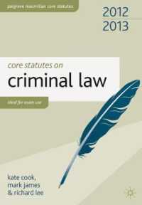 Core Statutes on Criminal Law (Palgrave Core Statutes)