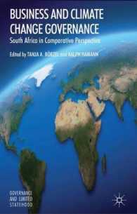 ビジネスと気候変動ガバナンス：南アフリカの比較考察<br>Business and Climate Change Governance : South Africa in Comparative Perspective (Governance and Limited Statehood)