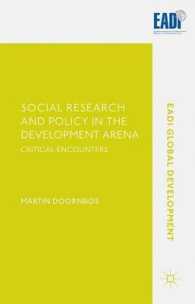 Social Research and Policy in the Development Arena : Critical Encounters (Eadi Global Development Series)