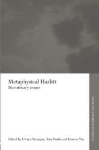 Metaphysical Hazlitt : Bicentenary Essays (Routledge Studies in Romanticism)