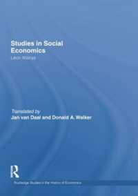 Studies in Social Economics (Routledge Studies in the History of Economics)