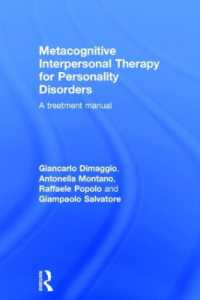 Metacognitive Interpersonal Therapy for Personality Disorders : A treatment manual