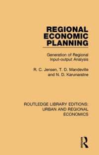 Regional Economic Planning : Generation of Regional Input-output Analysis (Routledge Library Editions: Urban and Regional Economics)