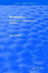 Revival: Biostatistics (1993) : Concepts and Applications for Biologists (Crc Press Revivals)