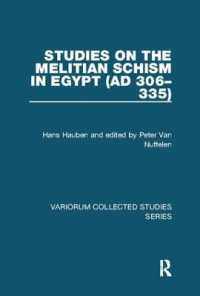 Studies on the Melitian Schism in Egypt (AD 306-335) (Variorum Collected Studies)