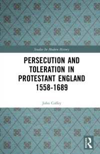 Persecution and Toleration in Protestant England 1558-1689 (Studies in Modern History)