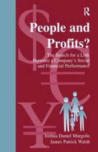 People and Profits? : The Search for a Link between a Company's Social and Financial Performance (Organization and Management Series)