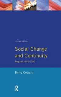 Social Change and Continuity : England 1550-1750 (Seminar Studies) （2ND）