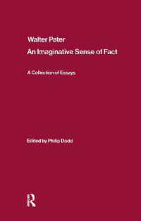 Walter Pater: an Imaginative Sense of Fact : A Collection of Essays