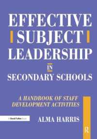Effective Subject Leadership in Secondary Schools : A Handbook of Staff Development Activities