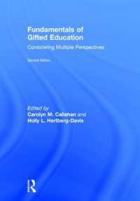 才能教育の基礎（第２版）<br>Fundamentals of Gifted Education : Considering Multiple Perspectives （2ND）