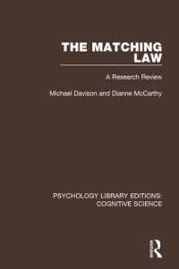 The Matching Law : A Research Review (Psychology Library Editions: Cognitive Science)