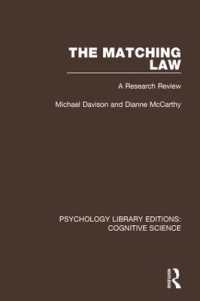 The Matching Law : A Research Review (Psychology Library Editions: Cognitive Science)