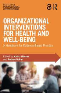 Organizational Interventions for Health and Well-being : A Handbook for Evidence-Based Practice (Routledge Psychological Interventions)