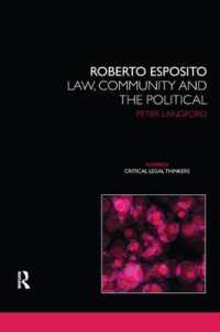 Roberto Esposito : Law, Community and the Political (Nomikoi: Critical Legal Thinkers)