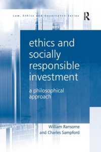 Ethics and Socially Responsible Investment : A Philosophical Approach