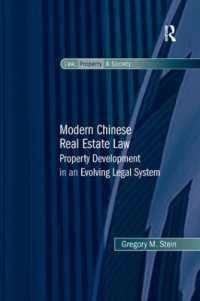 Modern Chinese Real Estate Law : Property Development in an Evolving Legal System (Law, Property and Society)