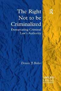 The Right Not to be Criminalized : Demarcating Criminal Law's Authority (Applied Legal Philosophy)