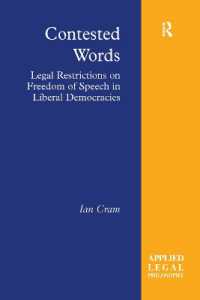 Contested Words : Legal Restrictions on Freedom of Speech in Liberal Democracies (Applied Legal Philosophy)