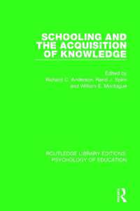 Schooling and the Acquisition of Knowledge (Routledge Library Editions: Psychology of Education)