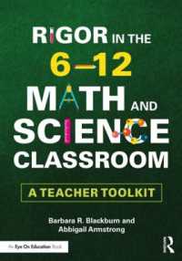 Rigor in the 6-12 Math and Science Classroom : A Teacher Toolkit