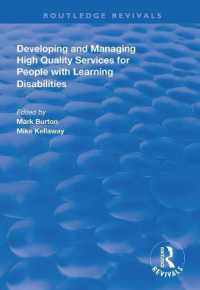 Developing and Managing High Quality Services for People with Learning Disabilities (Routledge Revivals)