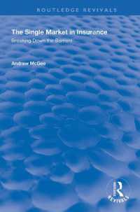 The Single Market in Insurance : Breaking Down the Barriers (Routledge Revivals)