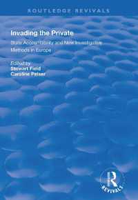 Invading the Private : State Accountability and New Investigative Methods in Europe (Routledge Revivals)